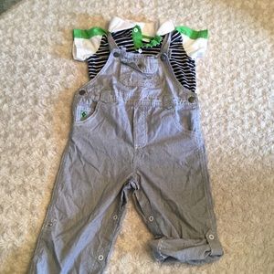 FIRST IMPRESSIONS Adorable overalls and polo set
